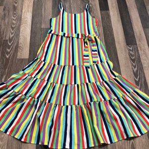 NWT girls Zunie stripped dress. Size 14.